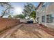Awaiting your personal touch, this backyard has a block wall and potential for landscaping at 5081 Pine Mountain Ave, Las Vegas, NV 89139