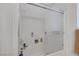Modern bathroom featuring a glass shower door and sleek fixtures for a clean and contemporary design at 5081 Pine Mountain Ave, Las Vegas, NV 89139