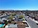 Aerial view of neighborhood with mountain views and easy access to the city skyline at 6620 Casa Linda Dr, Las Vegas, NV 89103