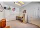 Storage room boasts wire shelving and built-in desk at 7420 Enchanted Hills Ct, Las Vegas, NV 89129