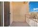 A covered balcony with metal railings at 7486 River Dove Ct, Las Vegas, NV 89139