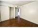 Spacious bedroom featuring a closet and wood floors at 1912 Nebula Dr, Las Vegas, NV 89115