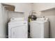Practical laundry room with modern washer, dryer, and water heater for added convenience at 1912 Nebula Dr, Las Vegas, NV 89115
