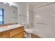 Bathroom includes shower-tub combo, granite countertop, and a single sink at 3318 N Decatur Blvd # 2138, Las Vegas, NV 89130