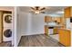Convenient laundry area with stackable washer and dryer near dining area and kitchen at 3318 N Decatur Blvd # 2138, Las Vegas, NV 89130