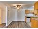 Bright dining area leading to a modern kitchen and adjacent to a well-appointed bathroom at 3318 N Decatur Blvd # 2138, Las Vegas, NV 89130