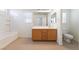Bright bathroom with double vanity, tub and shower at 3517 Colby Creek Ave, North Las Vegas, NV 89081