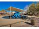 Neighborhood playground with slides and sunshade, offering a recreational space for children to enjoy at 3517 Colby Creek Ave, North Las Vegas, NV 89081