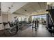 Bright gym area with dumbbell rack, workout machines and great views at 353 E Bonneville Ave # 449, Las Vegas, NV 89101