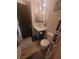 Cozy bathroom featuring a modern vanity, updated lighting, and a stylish shower curtain at 5404 Walcott Dr, Las Vegas, NV 89118