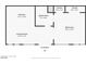 Floor plan of the detached casita, featuring a living room, kitchen, bedroom, and bathroom at 8369 Eagle Estates Ct, Las Vegas, NV 89131