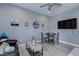 Cozy living room featuring a breakfast nook and modern decor at 8369 Eagle Estates Ct, Las Vegas, NV 89131
