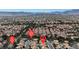 Aerial shot marking W. Lake South Dr. and S. Grand Canyon Dr. in a lush residential neighborhood at 9625 Beach Water Cir, Las Vegas, NV 89117