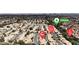 Overhead shot of homes in a community featuring landscaping and easy access to Duck Park at 9625 Beach Water Cir, Las Vegas, NV 89117