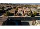 Aerial shot of a residential area with tidy landscaping, showcasing street appeal and neighborhood layout at 1015 Solana Crest St, Henderson, NV 89052