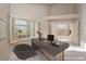 Bright and spacious home office with built-in desk and shutters at 2104 Inverness Dr, Henderson, NV 89074
