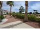 Backyard with landscaping and golf course views at 2729 Echo Mesa Dr, Las Vegas, NV 89134