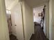 Bathroom with wood-look flooring and shower with curtain at 2804 Marlin Ave, Las Vegas, NV 89101