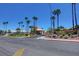 Welcoming community entrance showcasing lush palm trees and pristine landscaping at 364 Wild Plum Ln, Las Vegas, NV 89107