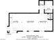 Detailed floor plan showing kitchen, living room, dining room, hall, bath, and storage areas with dimensions at 4838 N Tioga Way, Las Vegas, NV 89149