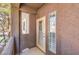 Private balcony with window and glass paneled door at 5250 S Rainbow Blvd # 2046, Las Vegas, NV 89118