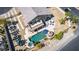 Aerial view of the property showcasing the pool, backyard, and overall layout at 5640 Coe Estates Ct, Las Vegas, NV 89149