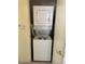 Stacked washer and dryer unit inside a closet at 5710 E Tropicana Ave # 2033, Las Vegas, NV 89122