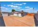 Spacious backyard featuring a detached shed and secure block fencing, offering privacy at 6213 Burgundy Way, Las Vegas, NV 89107