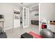 Versatile home office space with lots of natural light, built-in shelving, and neutral decor at 70 Pikiariki Ct, Las Vegas, NV 89183