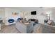 Open concept living room featuring modern furniture and decor at 702 Carlitos Ave, North Las Vegas, NV 89031