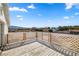 Deck with white lattice railing and scenic mountain views at 861 Mcmurray Dr, Pahrump, NV 89060