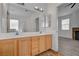 Bathroom with double sinks and plenty of counter space at 8789 Villa Alex Ave, Las Vegas, NV 89147