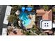 Aerial view of the community pool, landscaping and surrounding buildings at 950 Seven Hills Dr # 2418, Henderson, NV 89052