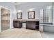 Bathroom with a double sink vanity, tile floor, and a walk-in shower at 11730 Stonewall Springs Ave, Las Vegas, NV 89138