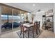 Dining room with sliding glass doors leading to the patio, with view of the backyard at 1909 Pinsky Ln, North Las Vegas, NV 89032