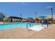 Sparkling community pool in Inspirada, ideal for recreation and relaxation with plenty of seating at 2132 Ponticino St, Henderson, NV 89044