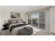 Well-lit bedroom with modern furnishings and balcony access with amazing city views at 2877 Paradise Rd # 2203, Las Vegas, NV 89109