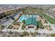 Community pool with a pool house, desert landscaping, and ample seating at 3069 Lascari Ave, Henderson, NV 89044
