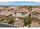 Aerial view of the home showcasing its landscaped surroundings at 3428 Royal Calloway Ave, Las Vegas, NV 89141