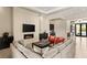 Living room with fireplace, media center, and recessed lighting at 39 Cranberry Cove Ct, Las Vegas, NV 89135