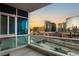 Condo balcony with a spectacular view of the city and the freeway at 4575 Dean Martin Dr # 1605, Las Vegas, NV 89103