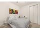 Cozy bedroom featuring a queen bed, closet and tasteful decor at 4575 Dean Martin Dr # 1605, Las Vegas, NV 89103