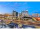 Magnificent cityscape view, featuring adjacent buildings, busy highways, and detailed surroundings during sunset at 4575 Dean Martin Dr # 1605, Las Vegas, NV 89103