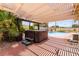 Hot tub and pool area at 5217 Cold River Ave, Las Vegas, NV 89130