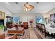 The living room and dining area showcases stylish furniture and natural light at 8365 Haven St, Las Vegas, NV 89123