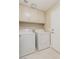 This laundry room features a side by side washer and dryer and upper cabinets at 9004 Crystal Glass Dr, Las Vegas, NV 89117
