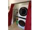 Functional laundry space featuring a stacked washer and dryer at , Las Vegas, NV 89122