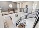 Upper hallway leading down to the living area with modern railings and contemporary decor at 1968 Regal Bluff Dr, Henderson, NV 89052