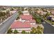 Aerial view of the property in a neighborhood with palm trees at 2101 Strada Mia Ct, Las Vegas, NV 89117