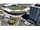 An aerial view showcases the Las Vegas Ballpark in a picturesque urban setting at 2613 Country Mile Dr, Las Vegas, NV 89135